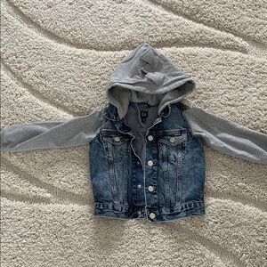 Kids Denim and Gray Hooded Jacket